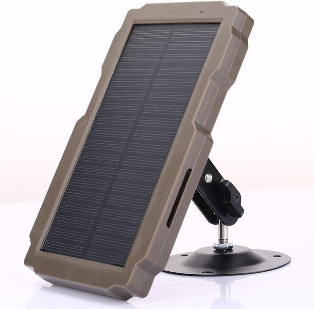 POMIACAM Solarpanel-Kit für Trail Game Kamera, wiederaufladbares Solarladegerät mit 3000mAh, 6V-12V - Bild 1