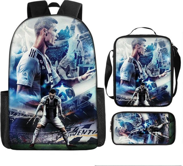 Dreiteiliges Schulrucksack-Set von Treasure Shoe House in Multicolour mit bedruckter Federtasche für Schüler - Bild 1