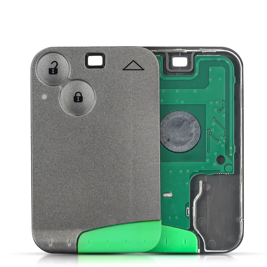 KEYYOU Smart Card Auto Fernbedienung für Renault Laguna Espace Velsatis, PCF7947 Chip 433 MHz, 2 Tasten, Grau - Bild 3