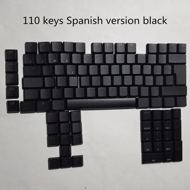 PBT Tastenkappen mit Hintergrundbeleuchtung für Logitech G515, G915X und G915 X LIGHTSPEED TKL in Schwarz oder Weiß mit EU-Layout (Deutsch, Französisch, Spanisch, Japanisch, Koreanisch, Italienisch) - Bild 1
