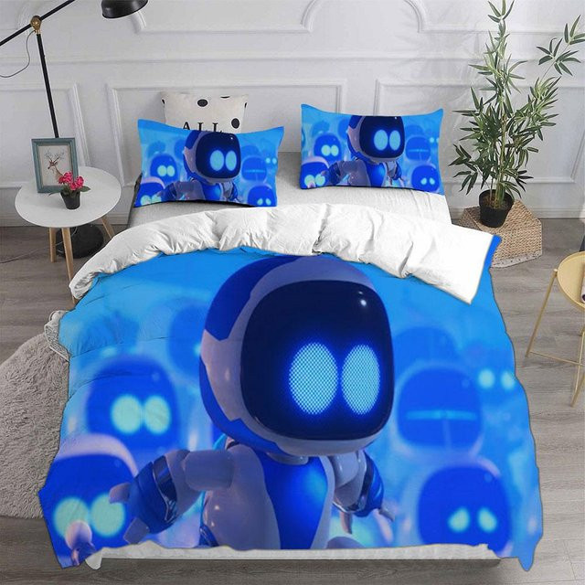 ASTRO BOT Bettwäscheset aus Mikrofaser, 3-teilig mit 1 Bettbezug und 2 Kissenbezügen, B/H: 135 x 200 cm, JMG Household Supplies - Bild 1