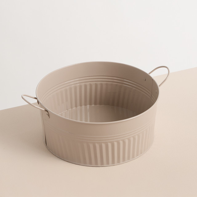Zinkwanne BLUME2000 in Taupe, Durchmesser: 24 cm - Bild 1