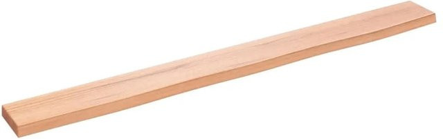 vidaXL Wandregal aus Massivholz Eiche in Hellbraun, B/H/T: 100 x 10 x 2 cm - Bild 1