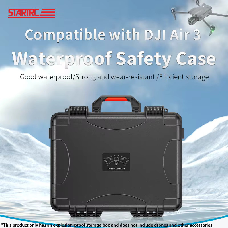 STARTRC Wasserdichte Aufbewahrungsbox für DJI AIR3 Drohne und Zubehör, Schwarz - Bild 2