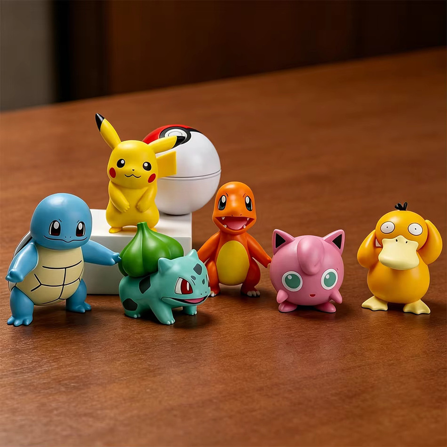 Bandai Pokémon, 6-teiliges Set, Mini-Spielzeugmodelle, Sammelfiguren - Bild 3