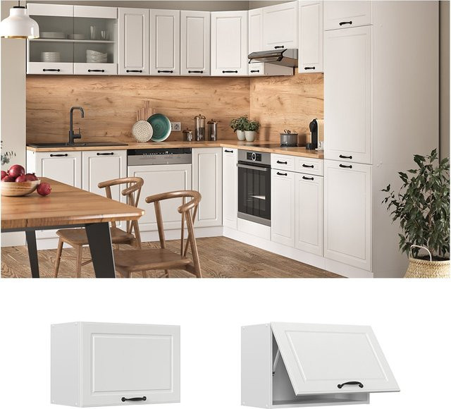 Vicco R-Line Hängeschrank für die Küche in Weiß im Landhausstil, Breite: 60 cm, Höhe: 40 cm, Tiefe: 31 cm - Bild 1