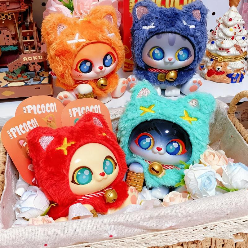 SUPERGG PICOCO Lucky Umhang Katzen-Serie Plüsch Blind Box Maneki Neko Anhänger Puppe - Bild 2