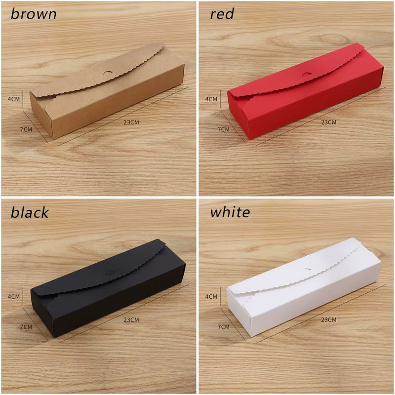 10er Set Geschenkboxen aus Kraftpapier in Braun und Schwarz für Handtuchrollen oder Sandwiches - Bild 6