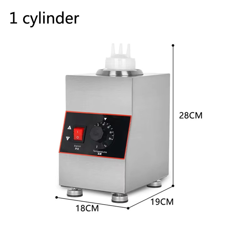 TJRTJJ Elektrische multifunktionale Soßenheizung aus Edelstahl in Silber als Dosiermaschine für Käse- und Schokoladensauce - Bild 2