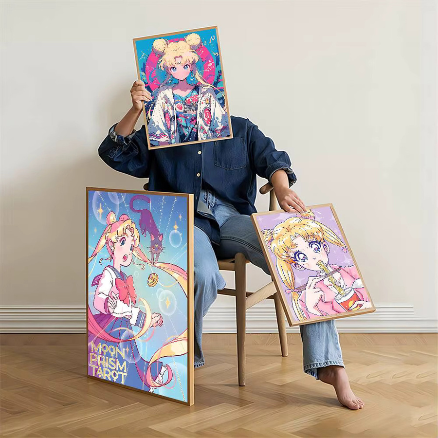 Vintage Sailor Moon Anime Poster Potdemiel im Portraitformat ohne Rahmen - Bild 2