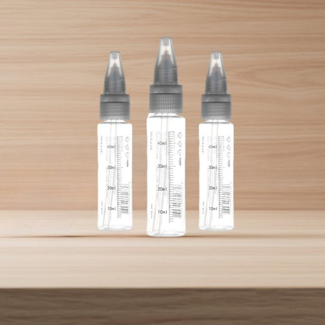 JOCESTYLE Set aus 3 transparenten Flaschen als tragbare Farbmisch- und Malwerkzeuge für Airbrush-Zubehör und Bastelarbeiten - Bild 1