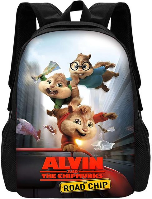Alvin und die Chipmunks Kinderschulrucksack Set mit Brotdose und Federmäppchen, mehrfarbig, aus Nylon - Bild 1