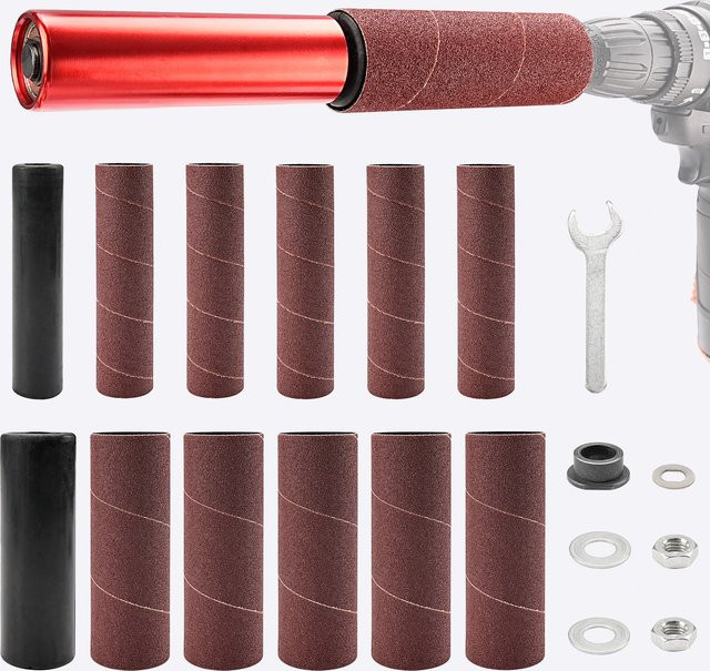 SI FANG Mini-Bandschleifer Bohraufsatz als Schleifstab für Holz, Metall, Kunststoff, Glas und Stein - Bild 1