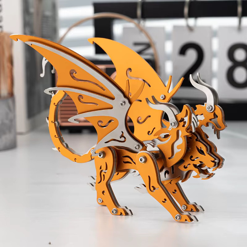 MOKR Chimera 3D Metall-Puzzle, Fantasy, Metall, Orange - Bild 3