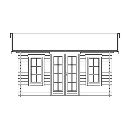 Skan Holz Gartenhaus Lugano 1 in Natur, B/T/H: 500 x 296 x 300 cm - Bild 3