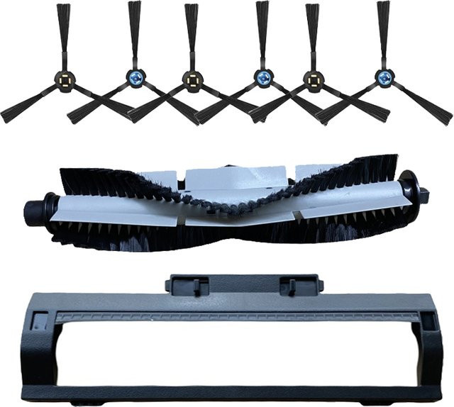 PTMCH Ersatzteil-Set für Ilife V3X, T20, T20s und A20 Roboterstaubsauger mit Hauptwalze, Seitenbürsten und Abdeckung in Schwarz - Bild 1