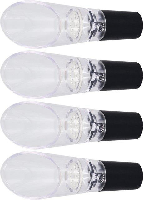 KaiSai Weinbelüfter Ausgießer Set, 4 Stück, Silber und Transparent - Bild 1
