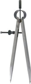 Helios-Preisser Federzirkel aus Spezialstahl mit festen Spitzen, Durchmesser: 125 mm