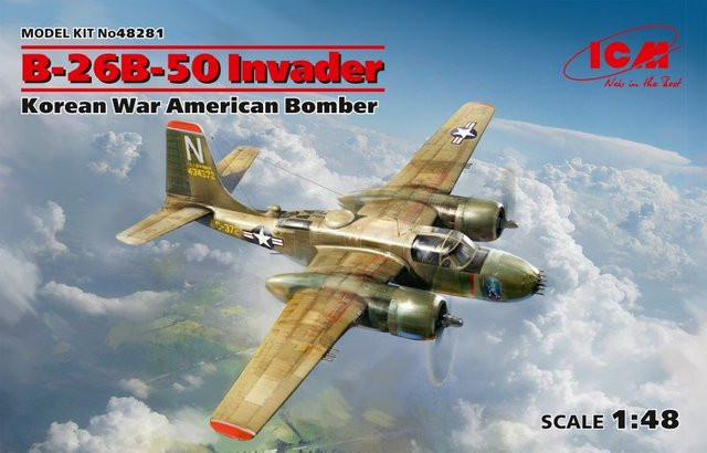 ICM B-26B-50 Invader, Korean War American Bomber, Fahrzeuge, Grau - Bild 1