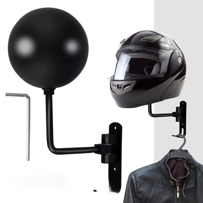 Willstar Wandhalterung für Helme und Accessoires aus Metall, Rotationsaufhänger in Schwarz - Bild 7