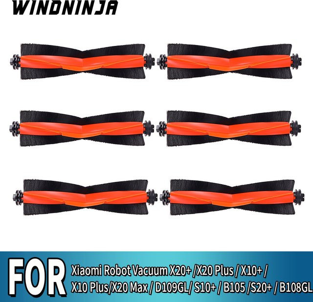 WINDNINJA Hauptbürste für Xiaomi Roboterstaubsauger X20 Plus, X10 Plus, X20 Max, S10 Plus und Mop 2 Pro aus Kunststoff - Bild 1