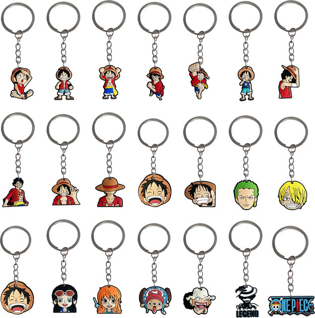 Bandai One Piece Schlüsselanhänger, 5er/10er-Set, Unisex - Bild 1