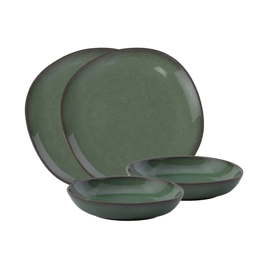 Villeroy & Boch like. Tafel-Set Lave 4-teilig aus Steinzeug in Grün - Bild 2