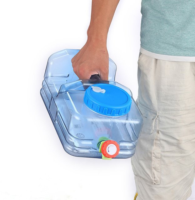 ALLOYSEED Tragbarer Wassertank aus Kunststoff mit Zapfhahn für Camping und Wandern, 5,5 l oder 10 l - Bild 1