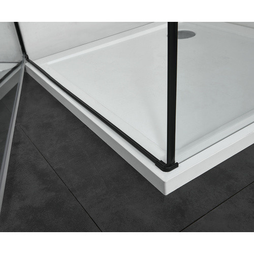 Sanotechnik Elite Black Schwenktür als Pendeltür aus Glas und Aluminium in Schwarz, Breite: 78,5 cm, Höhe: 195 cm - Bild 3