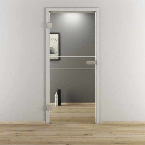 NOVADOORS Glasdrehtür NOVA 589, glänzend, transparent, B/T/H: 83,4 x 33,1 x 197,2 cm - Bild 1
