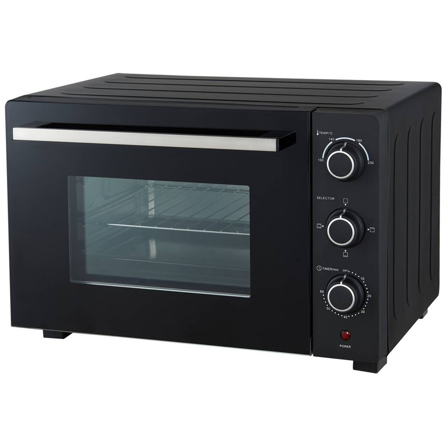 Pocoline Mini-Backofen aus Metall in Silber und Schwarz mit Ober- und Unterhitze, B/H/L: 42,6 x 33,7 x 51,1 cm - Bild 2