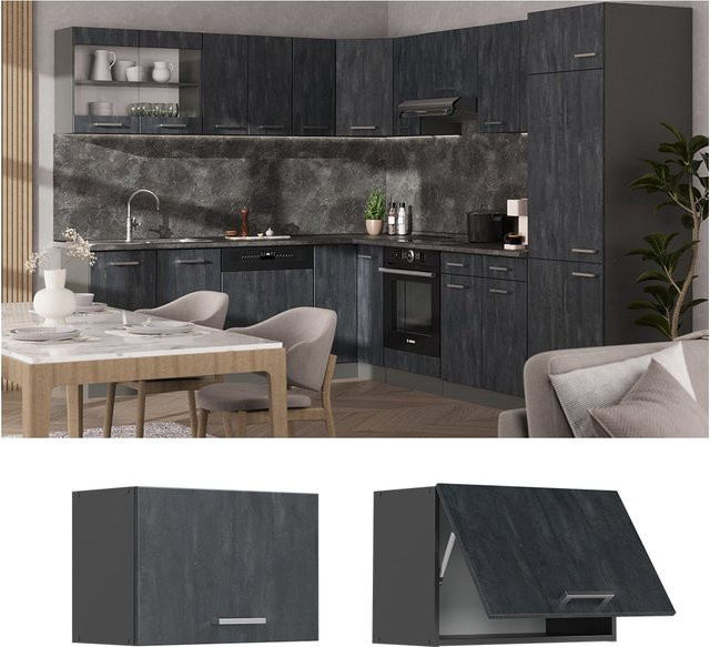 Vicco R-Line Hängeschrank für die Küche in Schwarz Anthrazit B: 60 cm, H: 40 cm, T: 31 cm - Bild 1