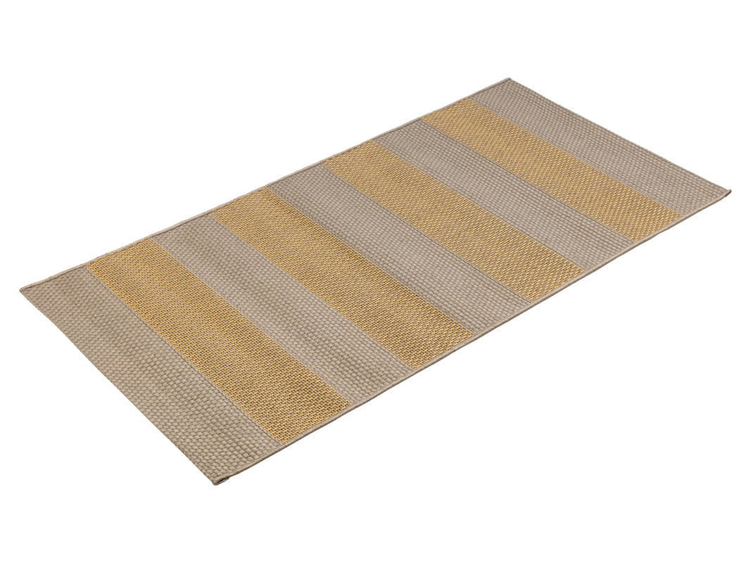 LIVARNO HOME Outdoorteppich mit Rauten und Streifen in Beige/Gelb, Breite: 80 cm, Länge: 150 cm - Bild 3