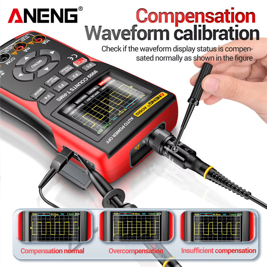ANENG AOS02 Professionelles digitales Oszilloskop und Multimeter mit True RMS, 48 MS/s Abtastrate und 10 MHz Bandbreite - Bild 3
