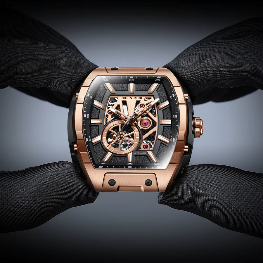 FeelNever Armbanduhr, Automatik, Tourbillon, Roségold, Herren - Bild 2