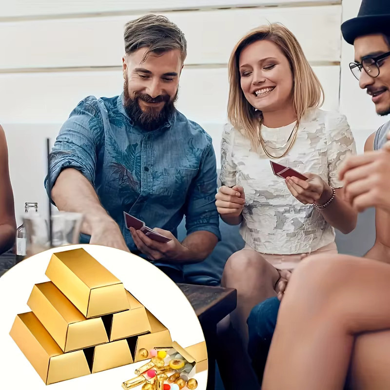 18 oder 36 Stück goldene Bar-Geschenkboxen mit Piratenmotiv für Süßigkeiten und Spielzeug - Bild 3