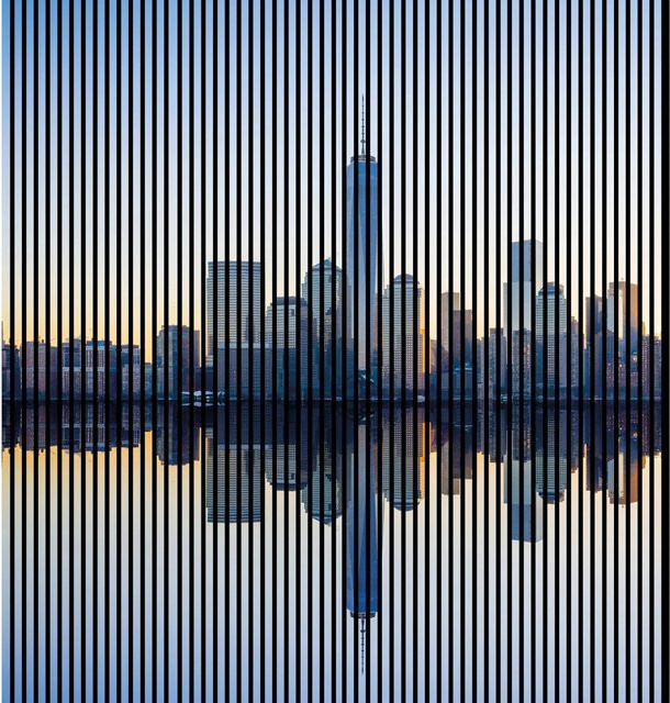 FN Acustico Akustikplatte New York Bunt aus PET und MDF mit Klebefläche, H x B x T: 2.400 x 2.253 x 19 mm - Bild 1