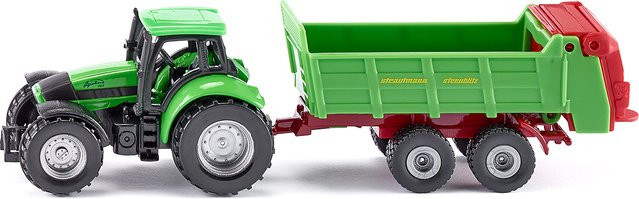 Siku Modelltraktor Deutz mit Universalstreuer, Modellauto Traktor mit Universalstreuer 1673 - Bild 1