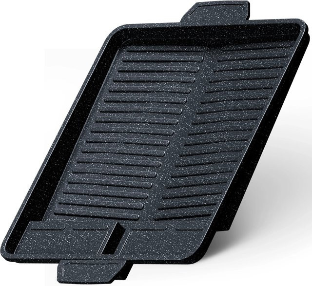 EVOCAMP Grillplatte für Gaskocher mit Antihaftbeschichtung aus Aluminium, B/T: 38 x 26 cm - Bild 1