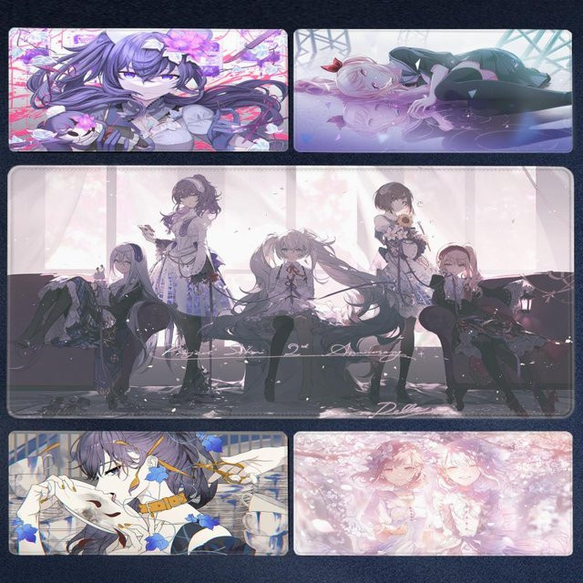 SHIMANG Anime Mauspad Project Sekai PJSK Design Multicolor Schreibtischunterlage für PC Gaming - Bild 1