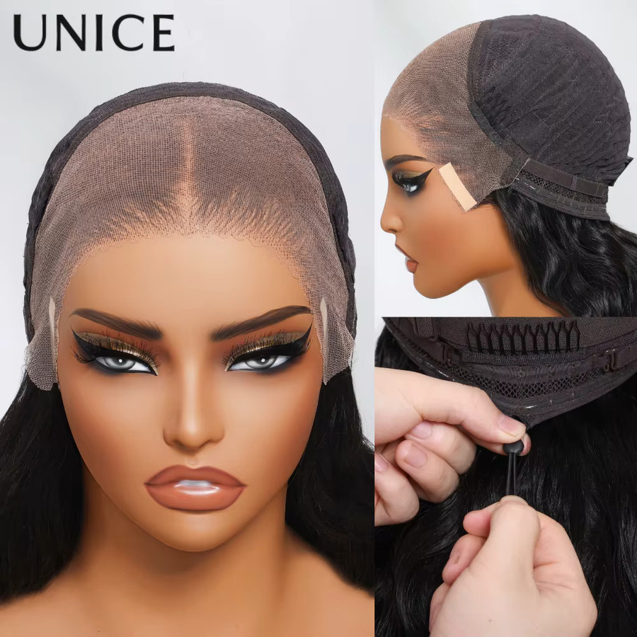 UNice Perücke, glattes Echthaar, 30 Zoll, 13x4 Lace Frontal, 150 % Dichte - Bild 5