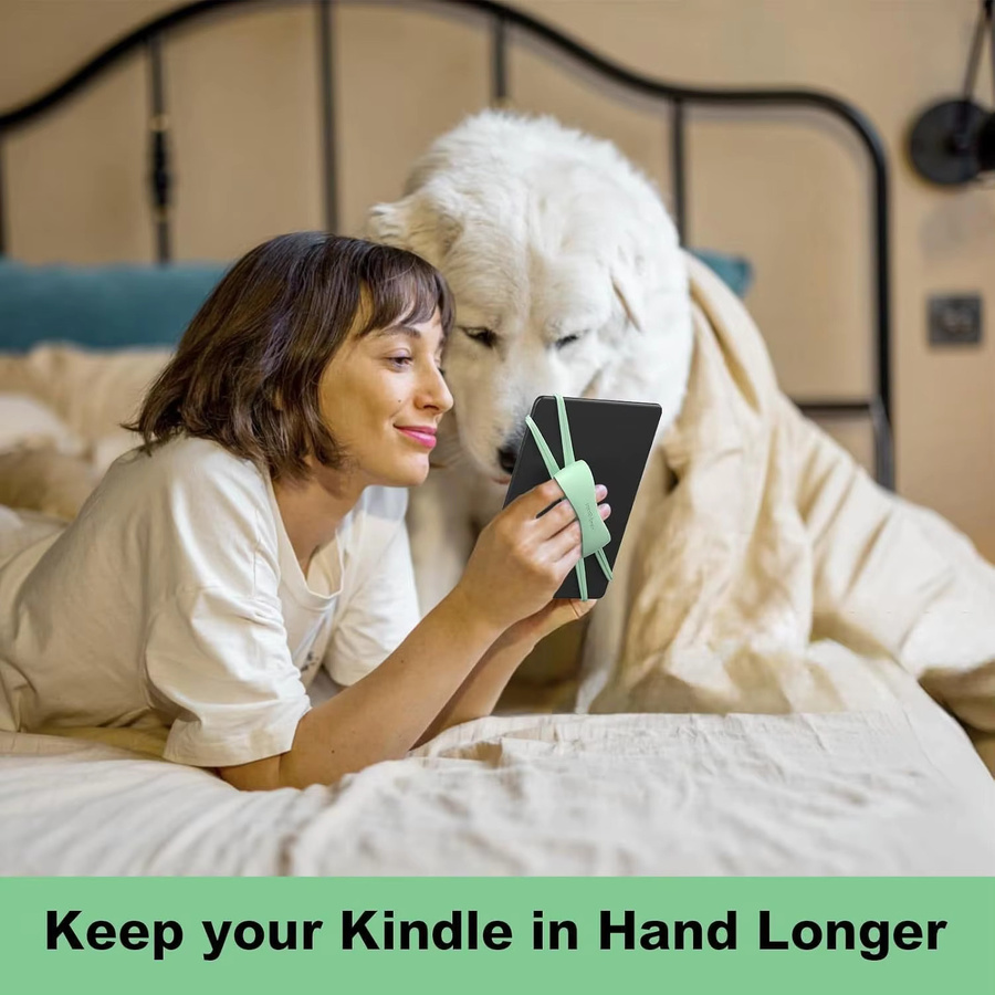 Arctiiro Kindle E-Reader-Handgriff aus rutschfestem Silikon in Grün für bequemes Lesen mit einer Hand - Bild 5