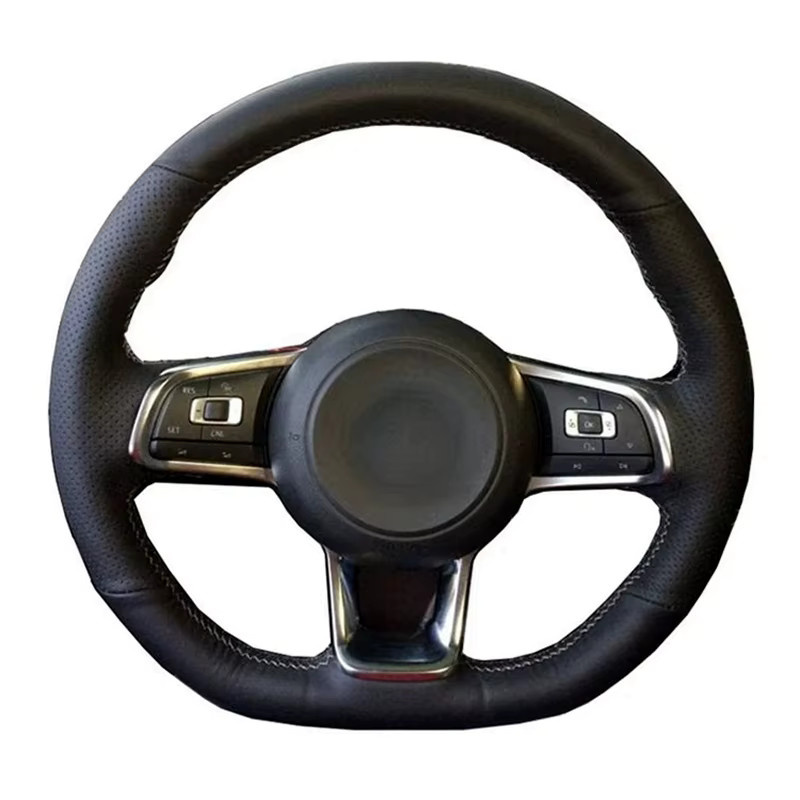 WUNHKF Lenkrad Abdeckung aus Leder mit Anti-Slip Geflecht für Volkswagen VW Polo GTI Scirocco Golf 7 GTI Golf R MK7 - Bild 2