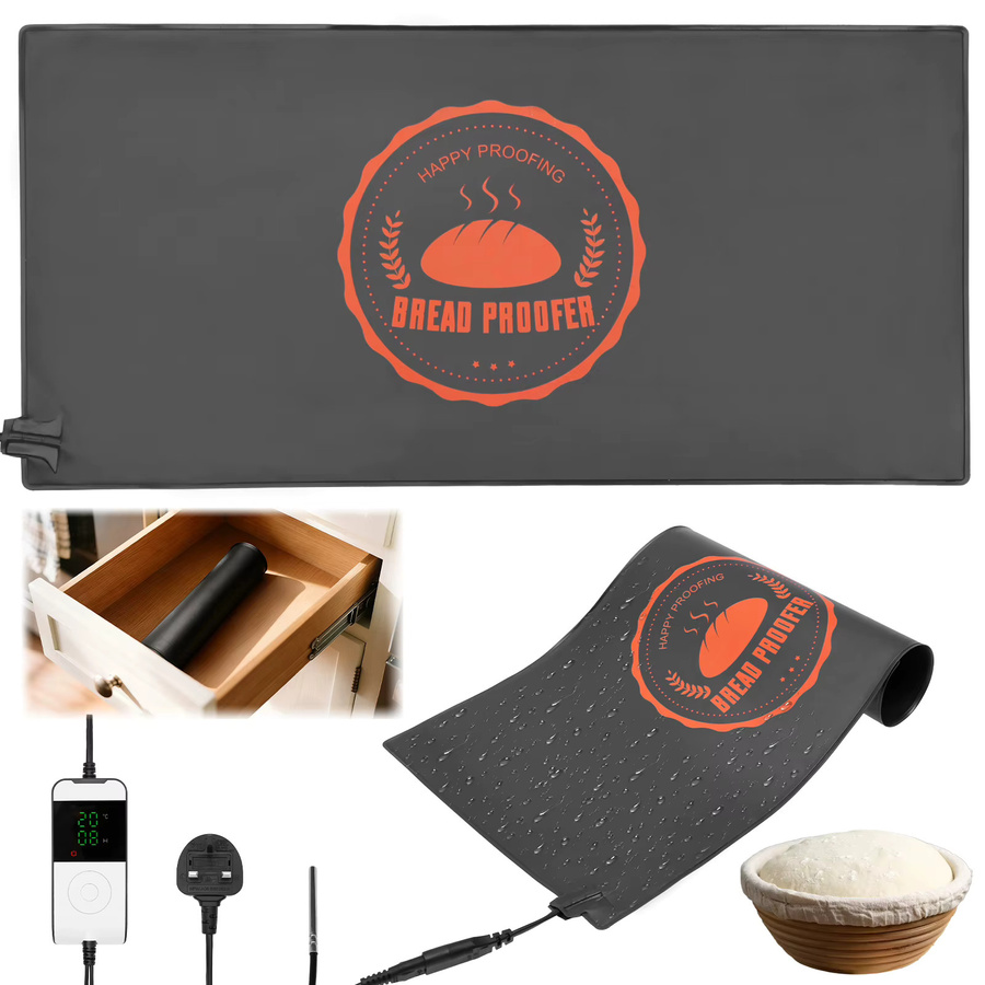 Willstar Brot-Proofer-Wärmematte in Schwarz mit einstellbarer Temperatur für Sauerteig und Teig-Starter, wasserdichtes Teig-Proofer-Pad zum Backen - Bild 7