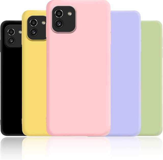 Flexible Silikon Handyhülle für Samsung Galaxy A03 A04 A04s A04e A05 A05s A13 A23 A33 A14 A24 A34 A54 A25 4G 5G in Schwarz und Multicolour - Bild 1