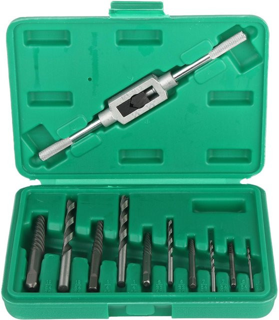 Kkmoon 11-teiliges Set aus HSS-Stahl mit Bohrern und Ausdrehern zum Entfernen gebrochener Schrauben in Silber - Bild 1