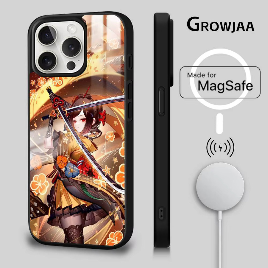 Chiori Genshin Impact Handyhülle für iPhone mit MagSafe Spiegel und Wireless Magnetic Funktion, Multicolor - Bild 2