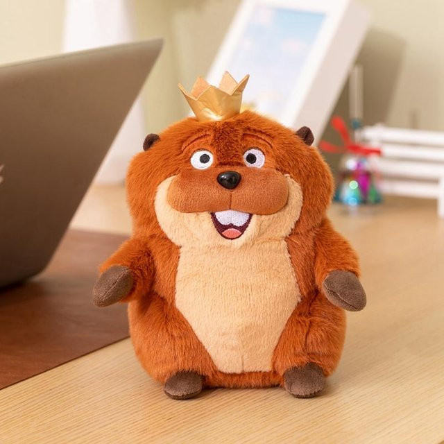 Yiran toy König Biber Plüschtier Puppe, 20cm, ab 14 Jahren - Bild 1