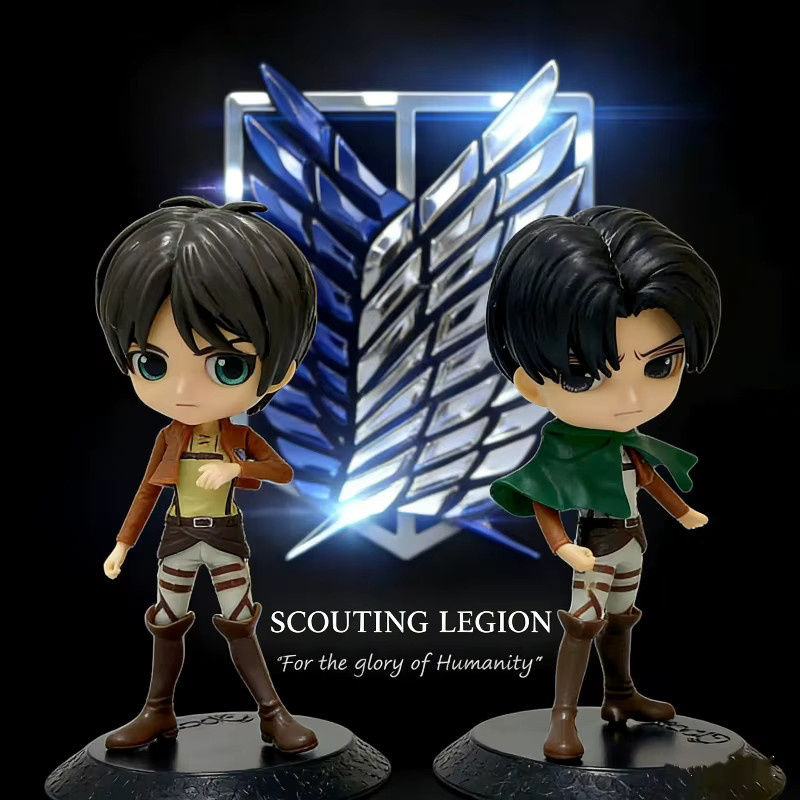 Bandai Attack On Titan Chibi Eren Yeager Levi Ackerman Actionfiguren, Puppe - Bild 4