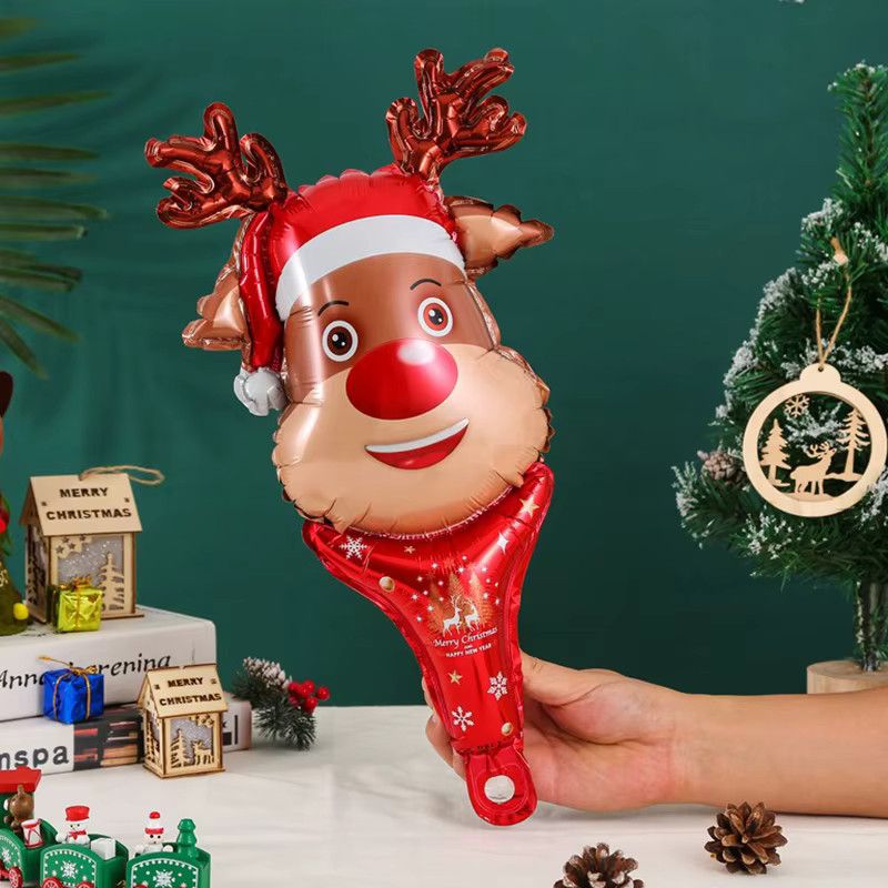 ZYF Handheld Luftballons für Weihnachtsdekorationen mit Motiven wie Santa, Schneemann, Elch und Lebkuchenmann, Multicolor, 5 oder 10 Stück - Bild 2